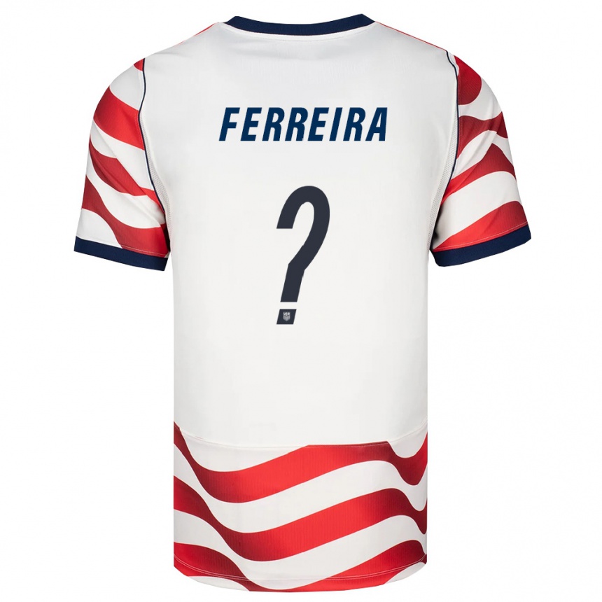 ילדים כדורגל ארצות הברית Willyam Ferreira #0 אדום לבן שחור ג'רזי ביתית 26-28