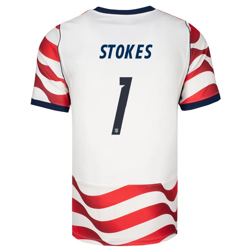 ילדים כדורגל ארצות הברית איידן סטוקס #1 אדום לבן שחור ג'רזי ביתית 26-28