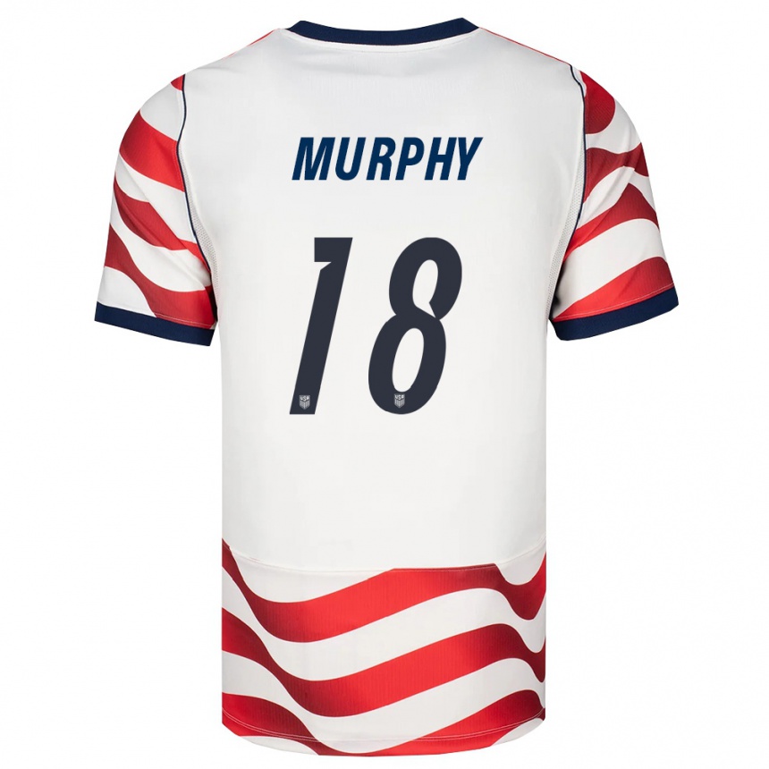 ילדים כדורגל ארצות הברית קייסי מרפי #18 אדום לבן שחור ג'רזי ביתית 26-28