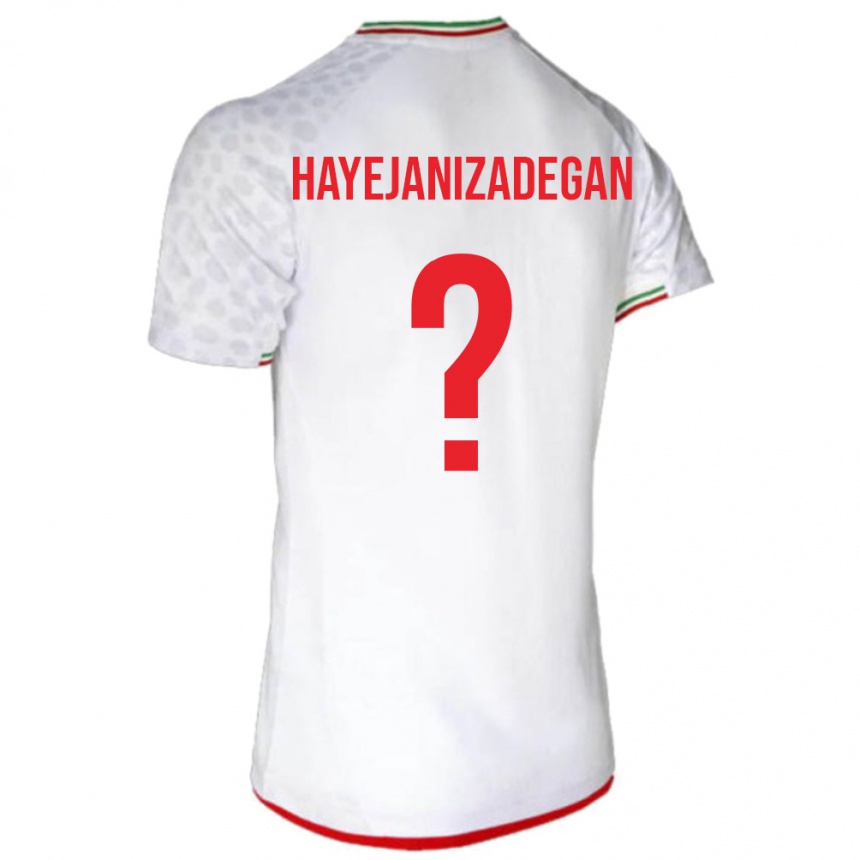 ילדים כדורגל איראן Iliya Hayejanizadegan #0 לבן אדום ג'רזי ביתית 26-28