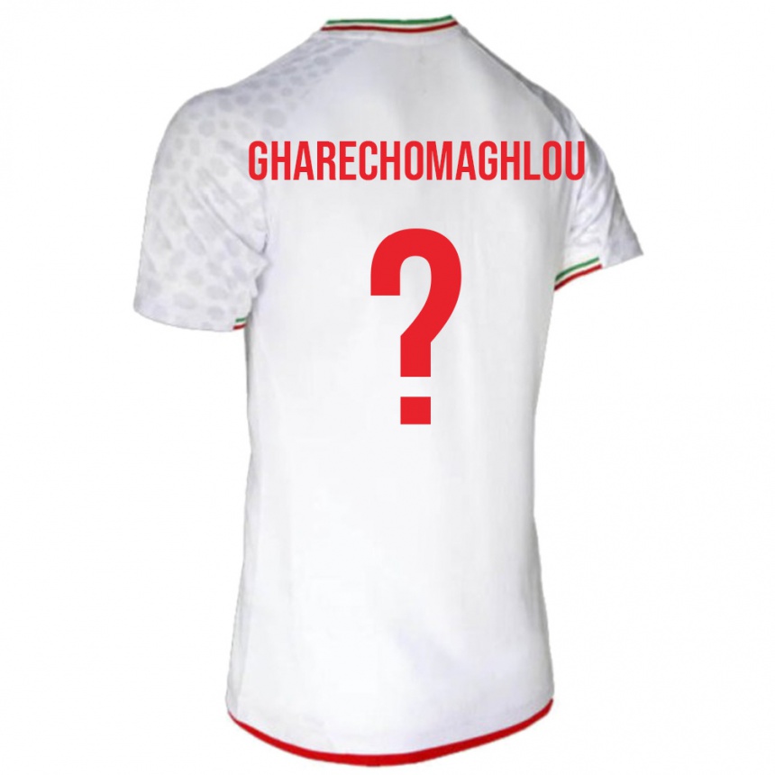 ילדים כדורגל איראן Omid Gharechomaghlou #0 לבן אדום ג'רזי ביתית 26-28