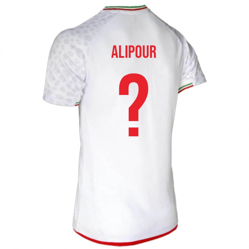 ילדים כדורגל איראן Mahan Alipour #0 לבן אדום ג'רזי ביתית 26-28