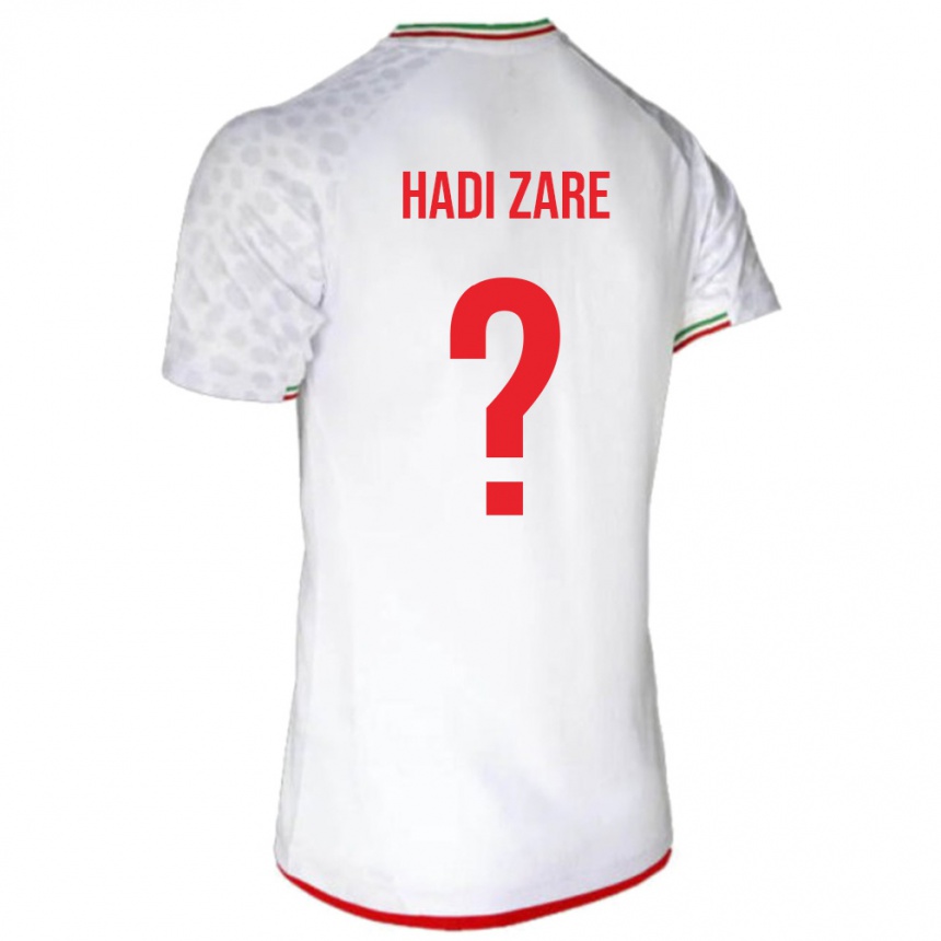 ילדים כדורגל איראן Hadi Zare #0 לבן אדום ג'רזי ביתית 26-28
