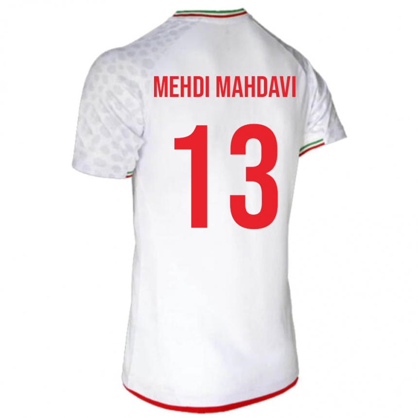 ילדים כדורגל איראן Seyed Mehdi Mahdavi #13 לבן אדום ג'רזי ביתית 26-28