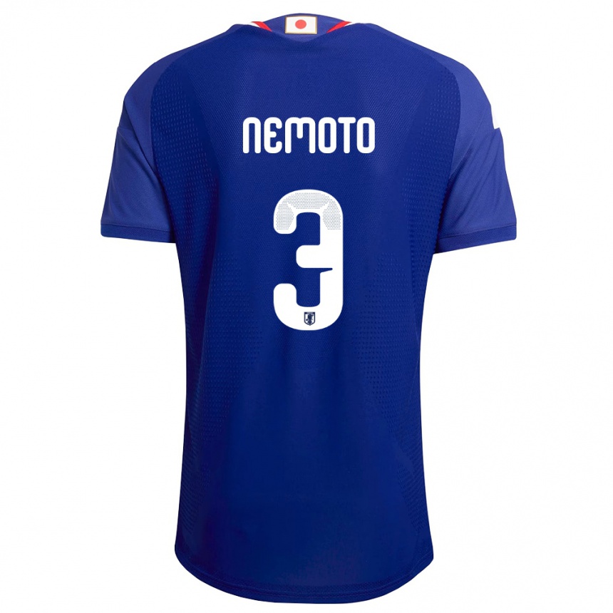 ילדים כדורגל יַפָּן Kenta Nemoto #3 כחול לבן אדום ג'רזי ביתית 26-28