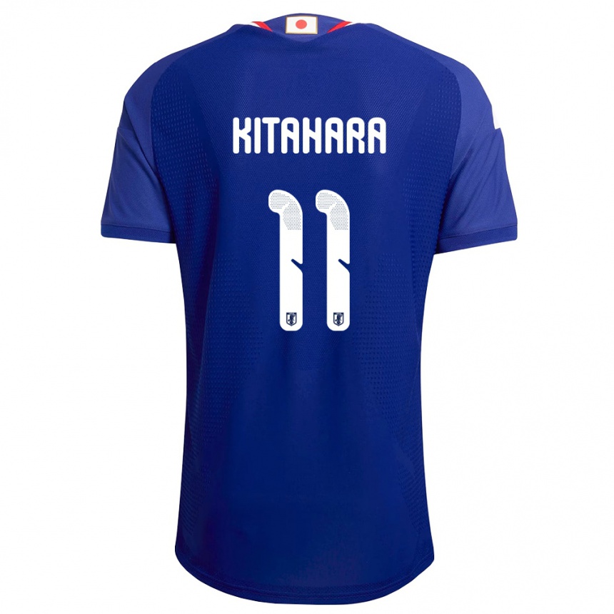 ילדים כדורגל יַפָּן Maki Kitahara #11 כחול לבן אדום ג'רזי ביתית 26-28