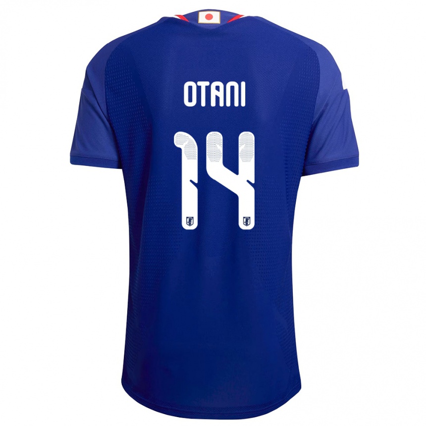 ילדים כדורגל יַפָּן Minato Otani #14 כחול לבן אדום ג'רזי ביתית 26-28