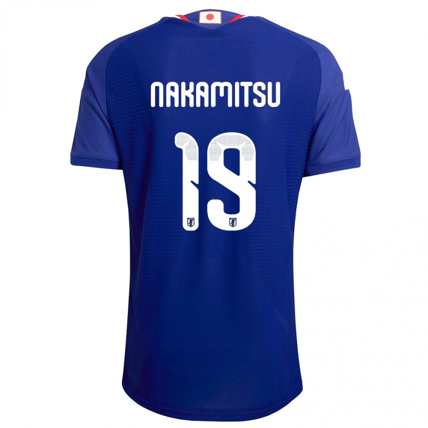 ילדים כדורגל יַפָּן Kanata Nakamitsu #19 כחול לבן אדום ג'רזי ביתית 26-28