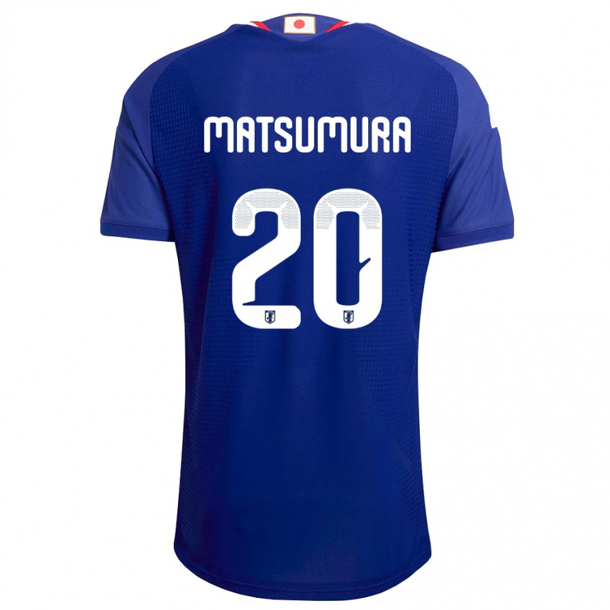 ילדים כדורגל יַפָּן Yuta Matsumura #20 כחול לבן אדום ג'רזי ביתית 26-28