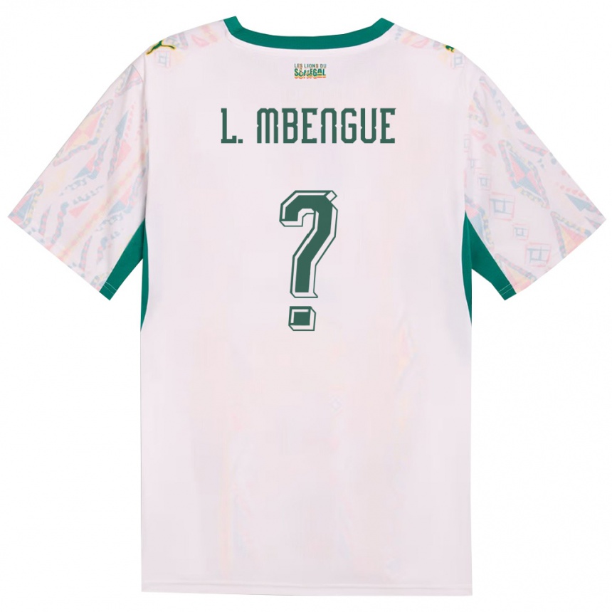 ילדים כדורגל סנגל Lamine Mbengue #0 לבן ירוק צהוב ג'רזי ביתית 26-28