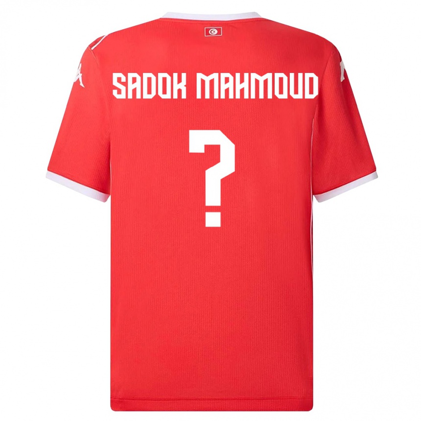 ילדים כדורגל תוניסיה Mohamed Sadok Mahmoud #0 אדום לבן ג'רזי ביתית 26-28