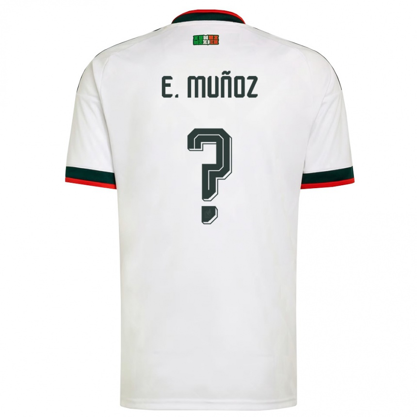 ילדים כדורגל מקסיקו Emiliano Muñoz #0 לבן בורדו ירוק הרחק ג'רזי 26-28