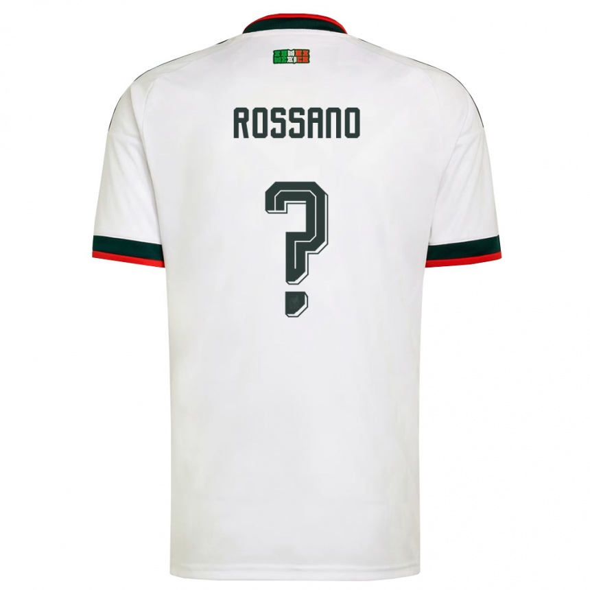 ילדים כדורגל מקסיקו Franco Rossano #0 לבן בורדו ירוק הרחק ג'רזי 26-28