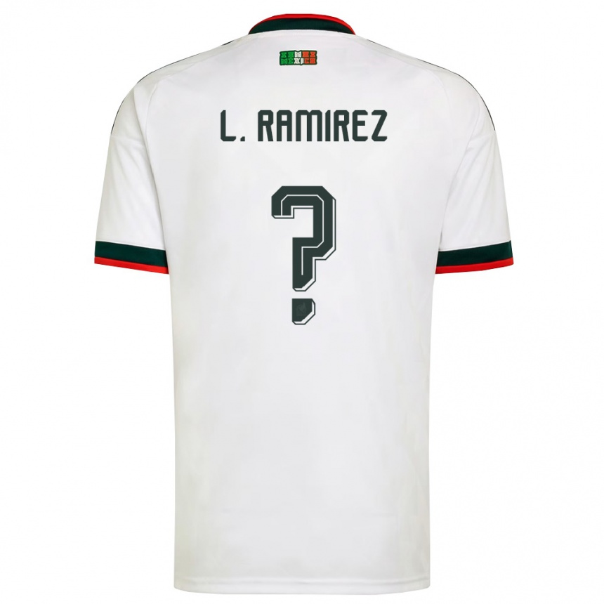 ילדים כדורגל מקסיקו Leonardo Ramirez #0 לבן בורדו ירוק הרחק ג'רזי 26-28