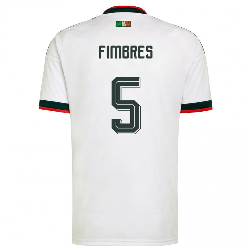 ילדים כדורגל מקסיקו Iker Fimbres #5 לבן בורדו ירוק הרחק ג'רזי 26-28
