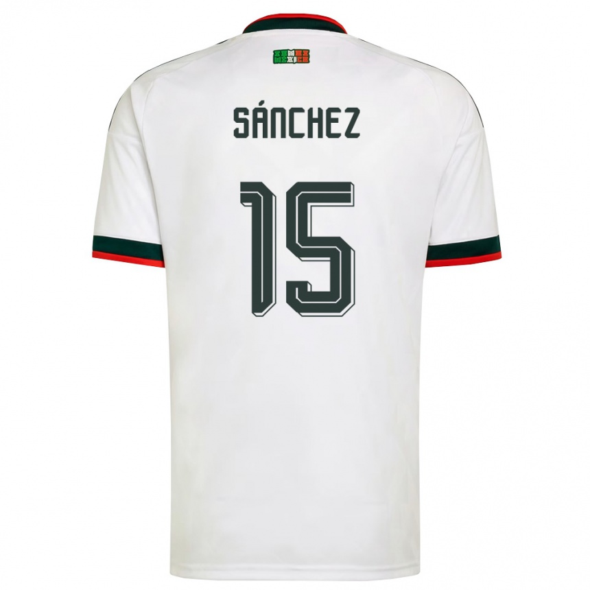 ילדים כדורגל מקסיקו Eliud Sánchez #15 לבן בורדו ירוק הרחק ג'רזי 26-28
