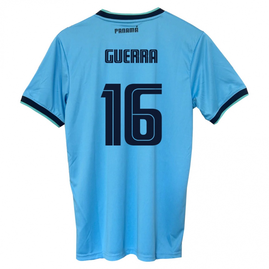 ילדים כדורגל פנמה Héctor Guerra #16 כחול שמיים שחור הרחק ג'רזי 26-28