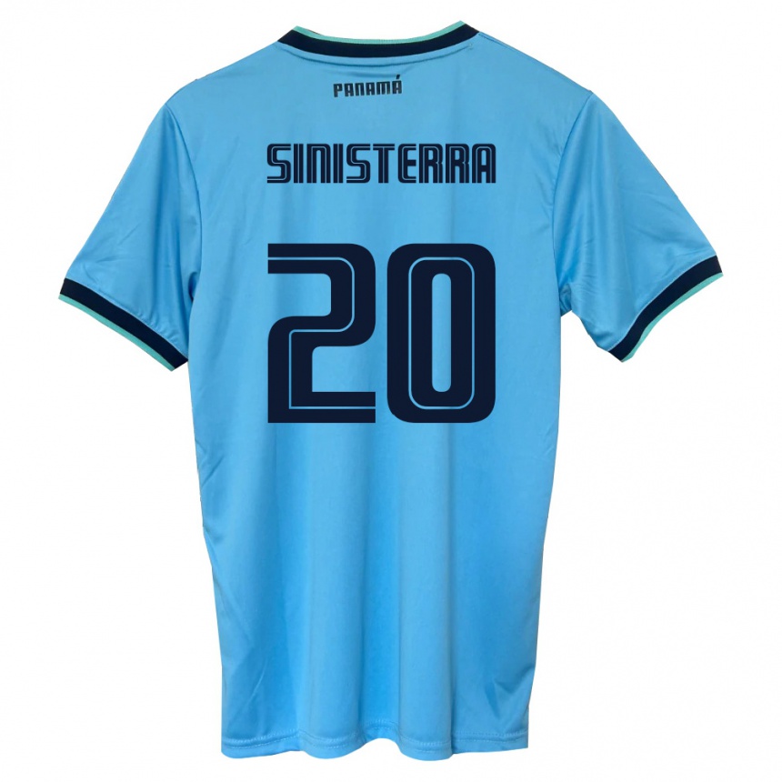 ילדים כדורגל פנמה Carlos Sinisterra #20 כחול שמיים שחור הרחק ג'רזי 26-28