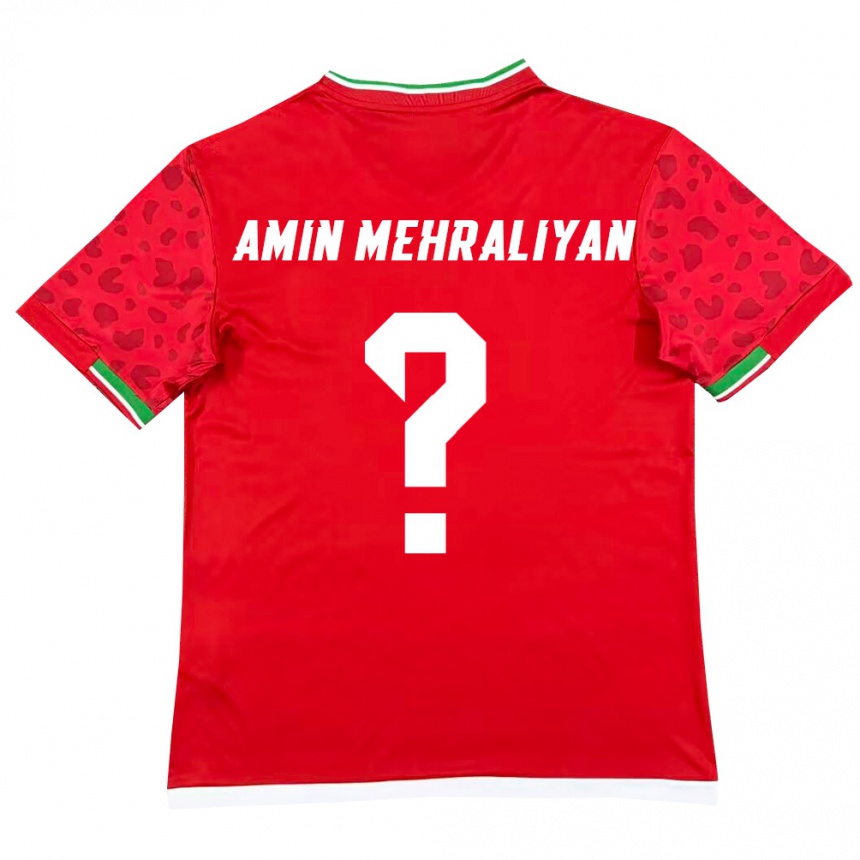 ילדים כדורגל איראן Mohammad Amin Mehraliyan #0 אדום לבן הרחק ג'רזי 26-28