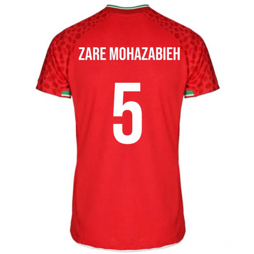 ילדים כדורגל איראן Mehdi Zare Mohazabieh #5 אדום לבן הרחק ג'רזי 26-28
