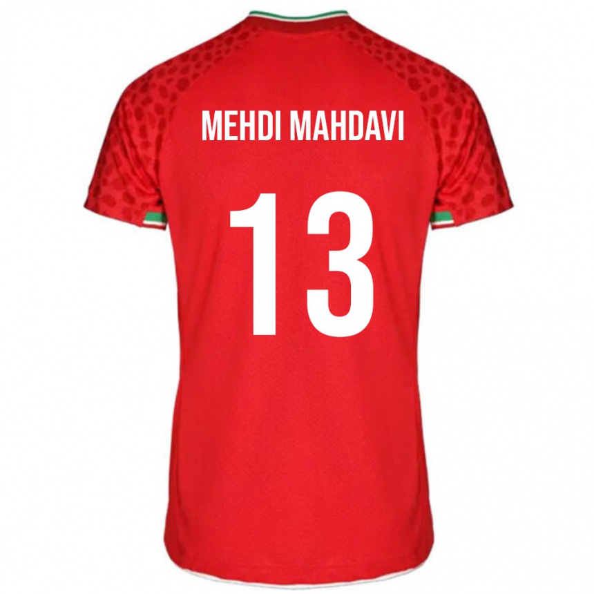 ילדים כדורגל איראן Seyed Mehdi Mahdavi #13 אדום לבן הרחק ג'רזי 26-28