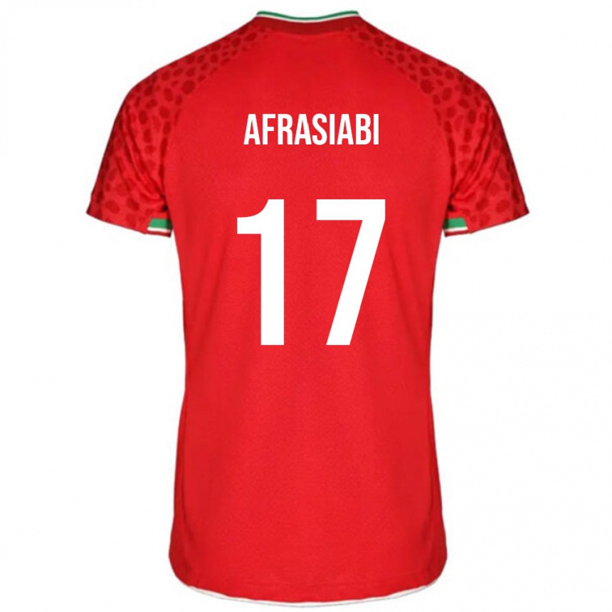 ילדים כדורגל איראן Amirmohammad Afrasiabi #17 אדום לבן הרחק ג'רזי 26-28