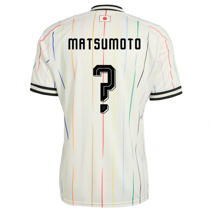 ילדים כדורגל יַפָּן Kanaru Matsumoto #0 לבן שחור הרחק ג'רזי 26-28