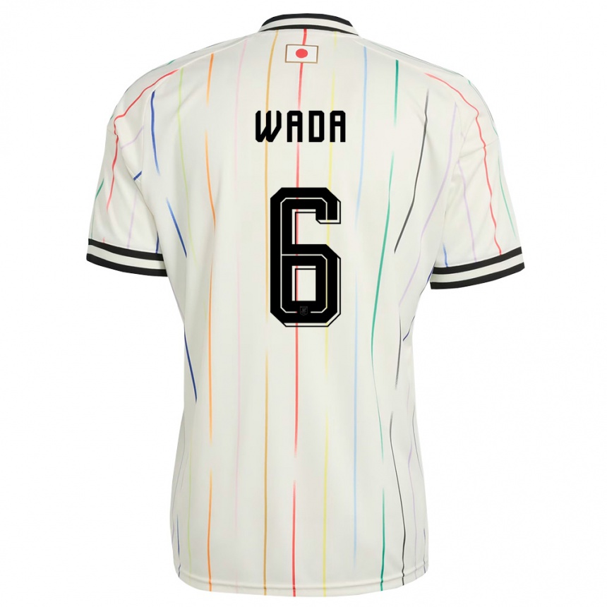 ילדים כדורגל יַפָּן Naoya Wada #6 לבן שחור הרחק ג'רזי 26-28