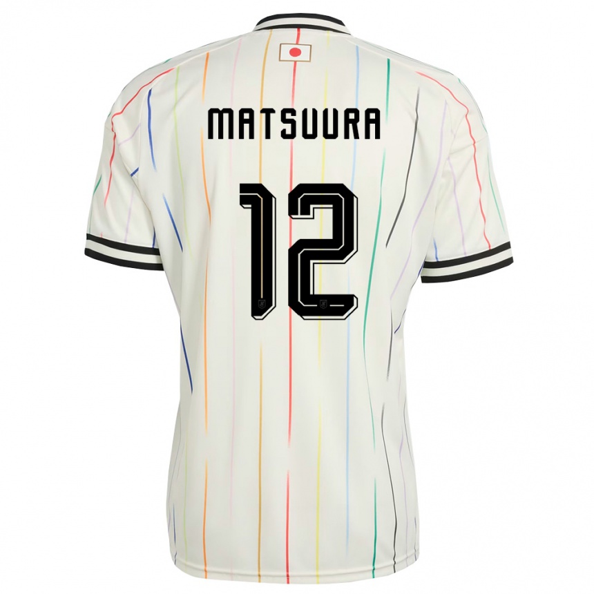 ילדים כדורגל יַפָּן Hiroto Matsuura #12 לבן שחור הרחק ג'רזי 26-28