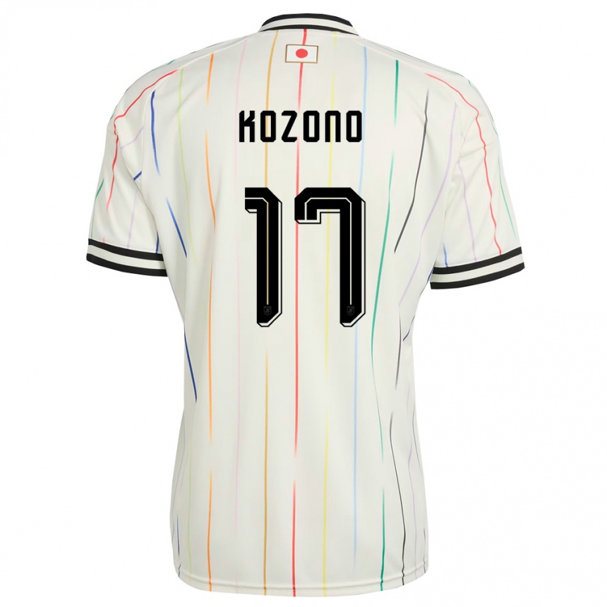 ילדים כדורגל יַפָּן Seishiro Kozono #17 לבן שחור הרחק ג'רזי 26-28