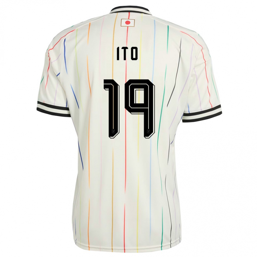 ילדים כדורגל יַפָּן Yu Ito #19 לבן שחור הרחק ג'רזי 26-28
