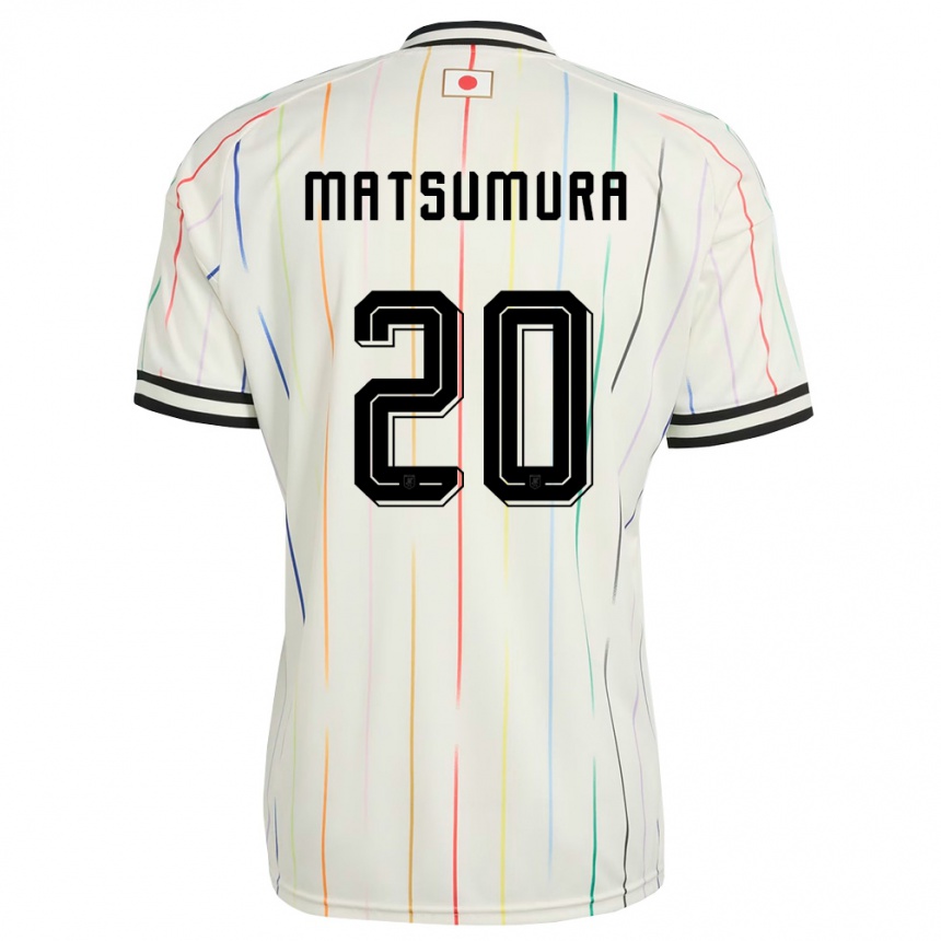 ילדים כדורגל יַפָּן Yuta Matsumura #20 לבן שחור הרחק ג'רזי 26-28