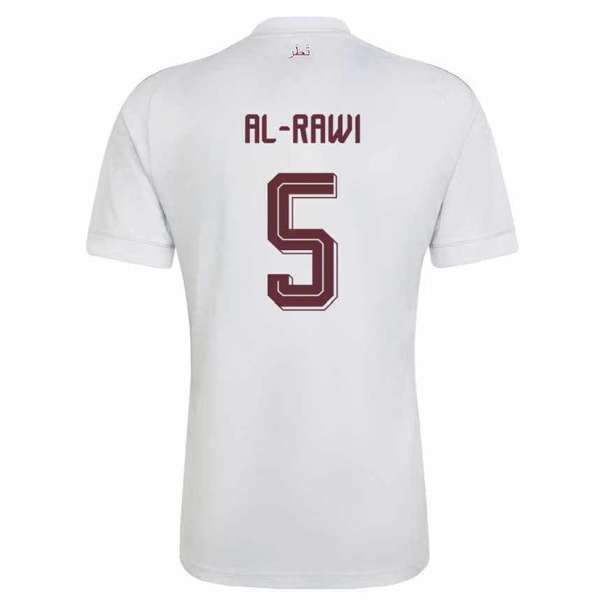 ילדים כדורגל קטאר Qais Al-Rawi #5 לבן בורדו הרחק ג'רזי 26-28