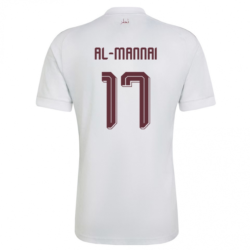 ילדים כדורגל קטאר Mohamed Al-Mannai #17 לבן בורדו הרחק ג'רזי 26-28