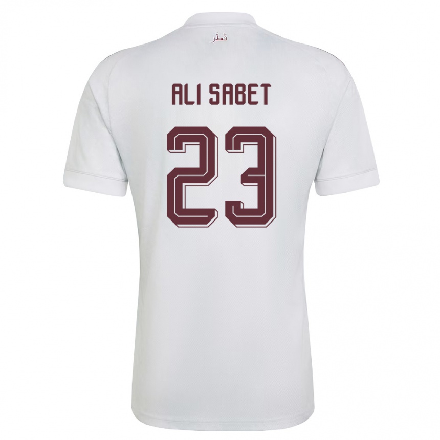 ילדים כדורגל קטאר Omar Ali Sabet #23 לבן בורדו הרחק ג'רזי 26-28