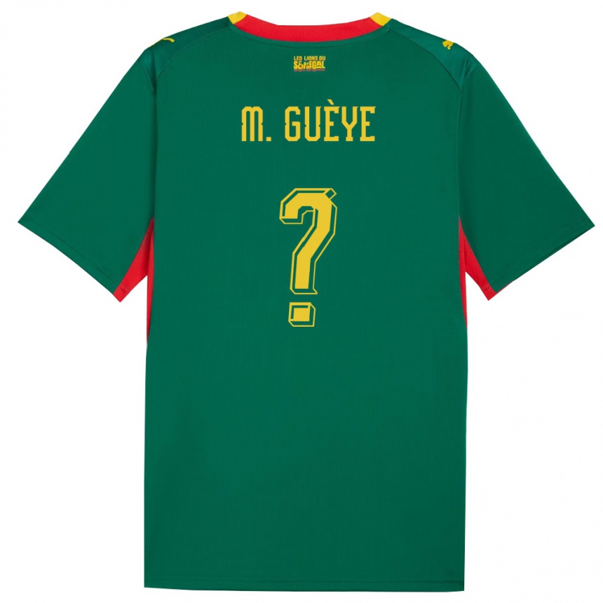 ילדים כדורגל סנגל Mouhamed Guèye #0 ירוק צהוב אדום הרחק ג'רזי 26-28