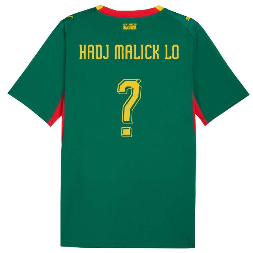 ילדים כדורגל סנגל El Hadj Malick Lo #0 ירוק צהוב אדום הרחק ג'רזי 26-28