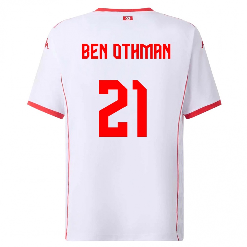 ילדים כדורגל תוניסיה Khairi Ben Othman #21 לבן אדום הרחק ג'רזי 26-28
