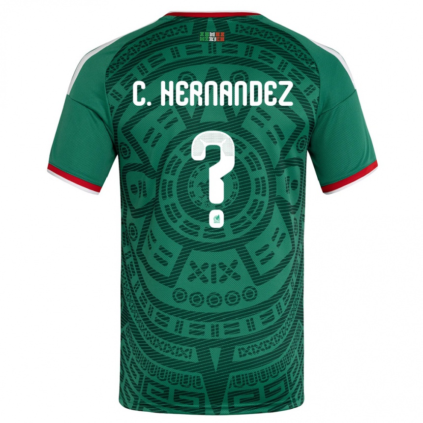גברים כדורגל מקסיקו Cristóbal Hernández #0 ירוק לבן אדום ג'רזי ביתית 26-28