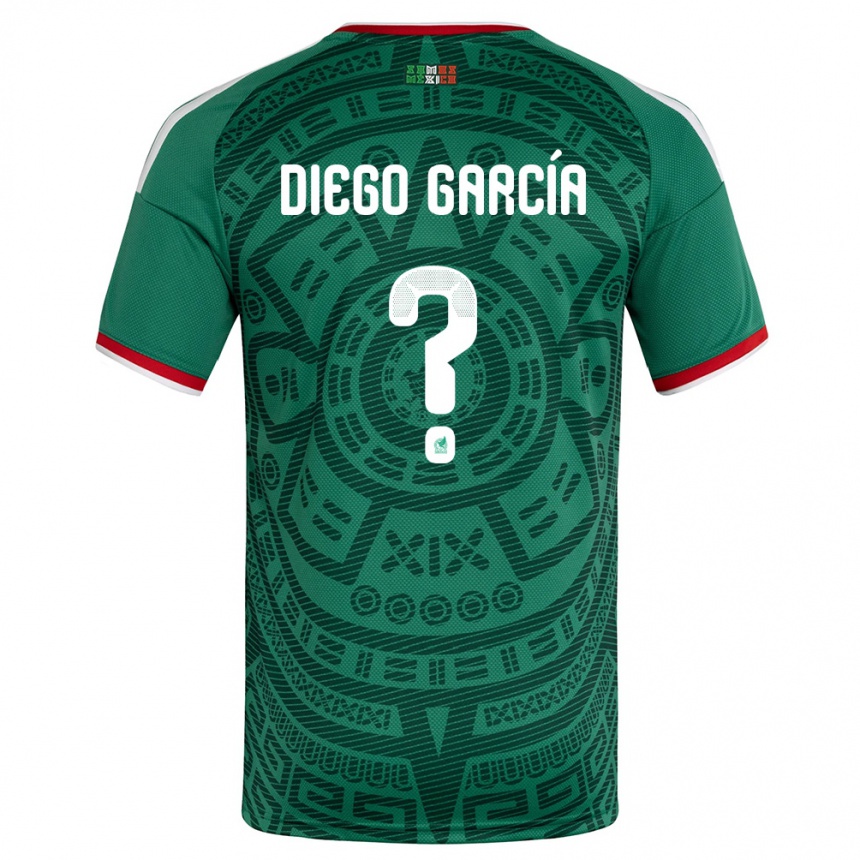 גברים כדורגל מקסיקו Diego García #0 ירוק לבן אדום ג'רזי ביתית 26-28