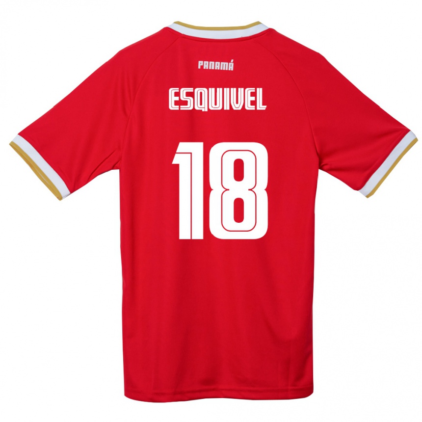 גברים כדורגל פנמה Juan Esquivel #18 אדום חום לבן ג'רזי ביתית 26-28