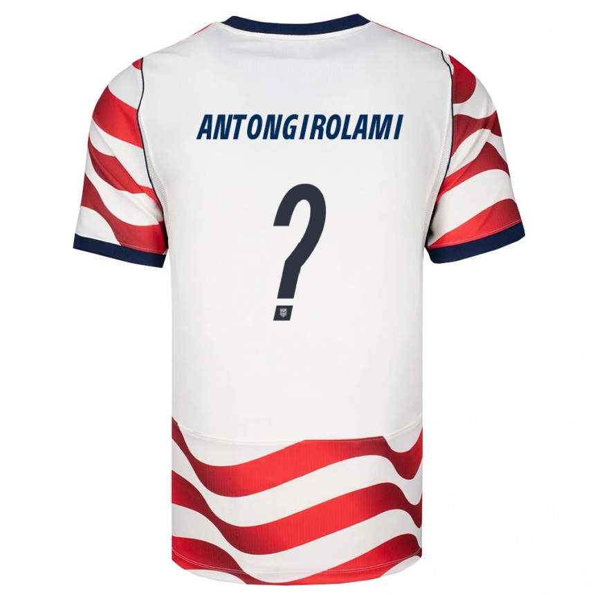 גברים כדורגל ארצות הברית Luca Antongirolami #0 אדום לבן שחור ג'רזי ביתית 26-28