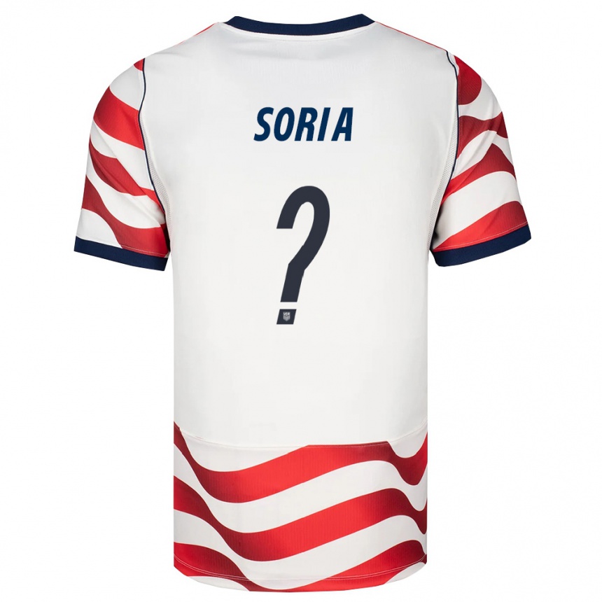 גברים כדורגל ארצות הברית Alex Soria #0 אדום לבן שחור ג'רזי ביתית 26-28