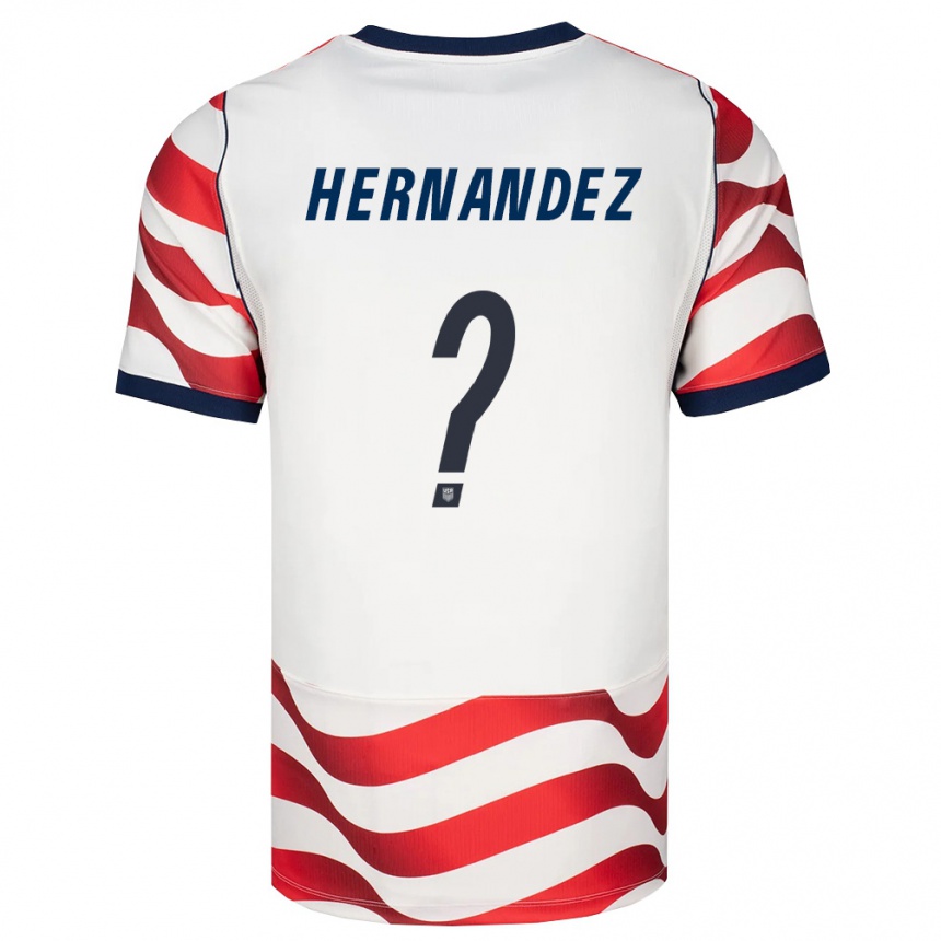 גברים כדורגל ארצות הברית Alex Hernandez #0 אדום לבן שחור ג'רזי ביתית 26-28