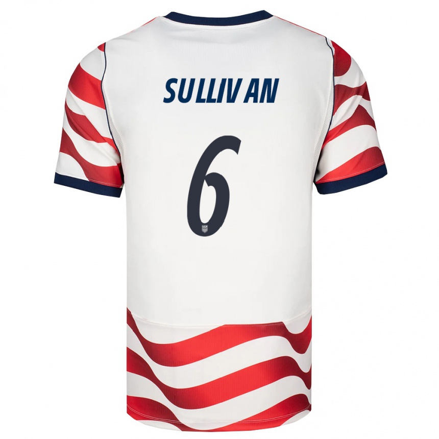 גברים כדורגל ארצות הברית Cavan Sullivan #6 אדום לבן שחור ג'רזי ביתית 26-28