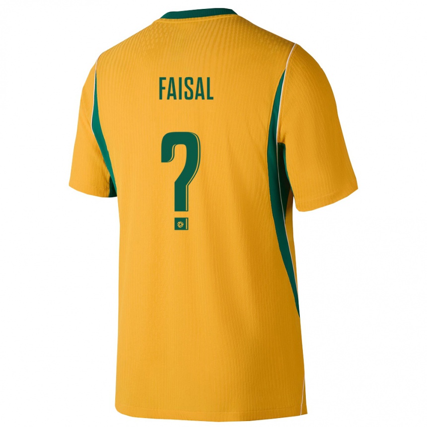 גברים כדורגל אוֹסטְרַלִיָה Abdelelah Faisal #0 צהוב ירוק ג'רזי ביתית 26-28