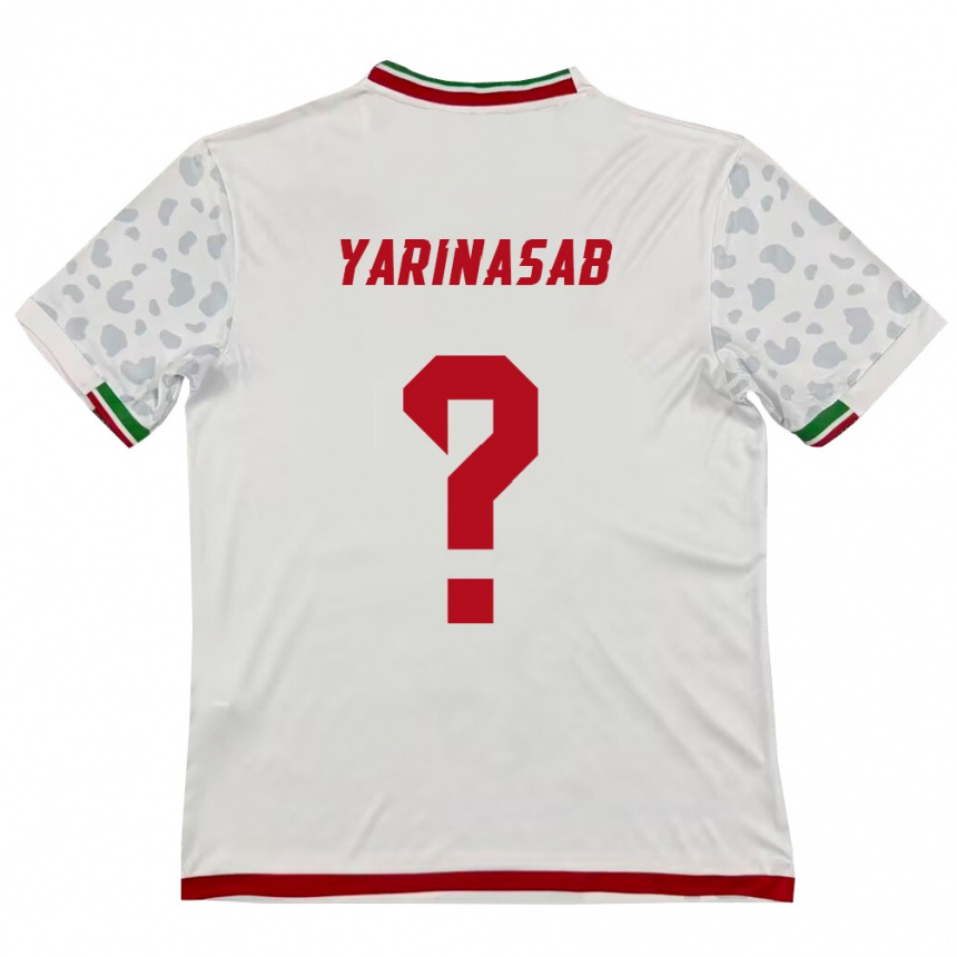 גברים כדורגל איראן Alireza Yarinasab #0 לבן אדום ג'רזי ביתית 26-28