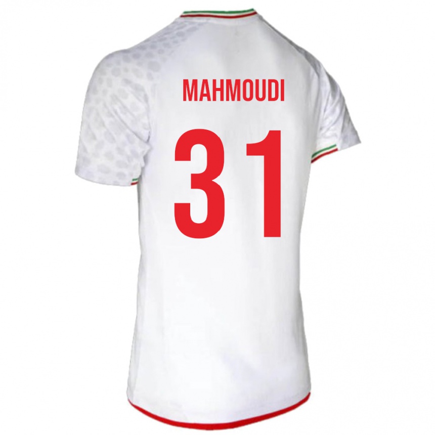 גברים כדורגל איראן Amirhossein Mahmoudi #31 לבן אדום ג'רזי ביתית 26-28