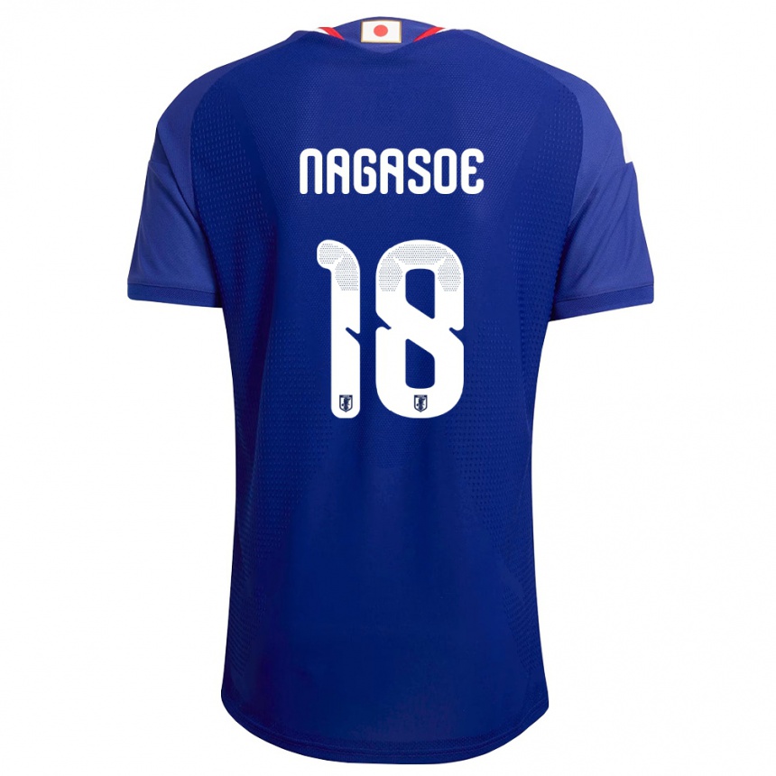גברים כדורגל יַפָּן Koki Nagasoe #18 כחול לבן אדום ג'רזי ביתית 26-28