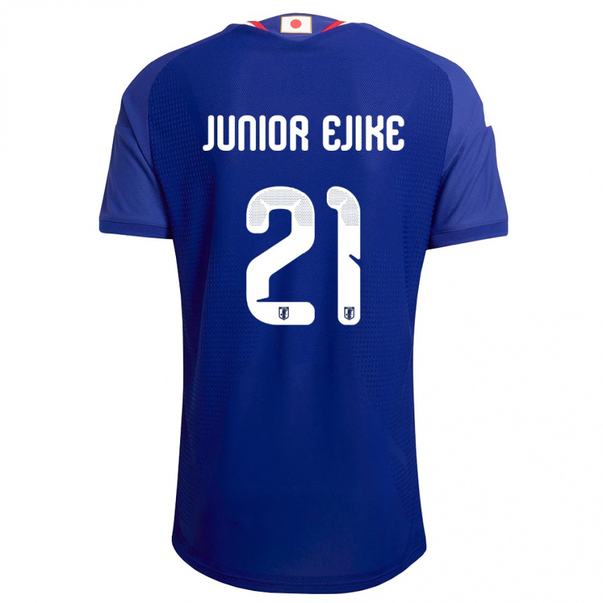 גברים כדורגל יַפָּן Ibuki Vincent Junior Ejike #21 כחול לבן אדום ג'רזי ביתית 26-28